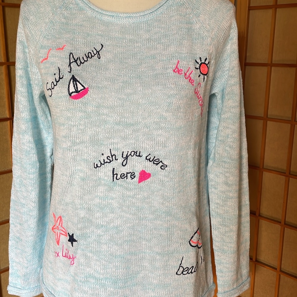 Lilly Pulitzer Sweater Celestial Blue Sailabration Sweater - Picture 8 of 14